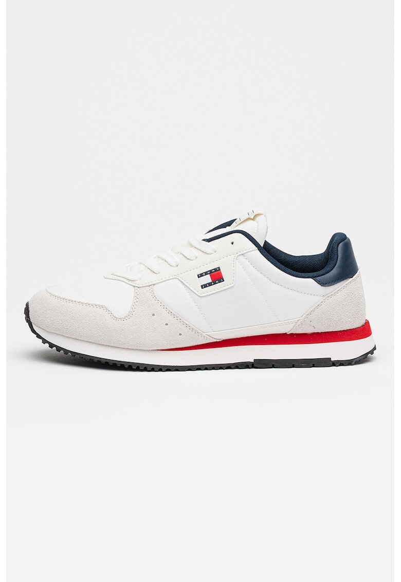 Tommy Jeans Спортни обувки Eva с велур - Бял/Сив