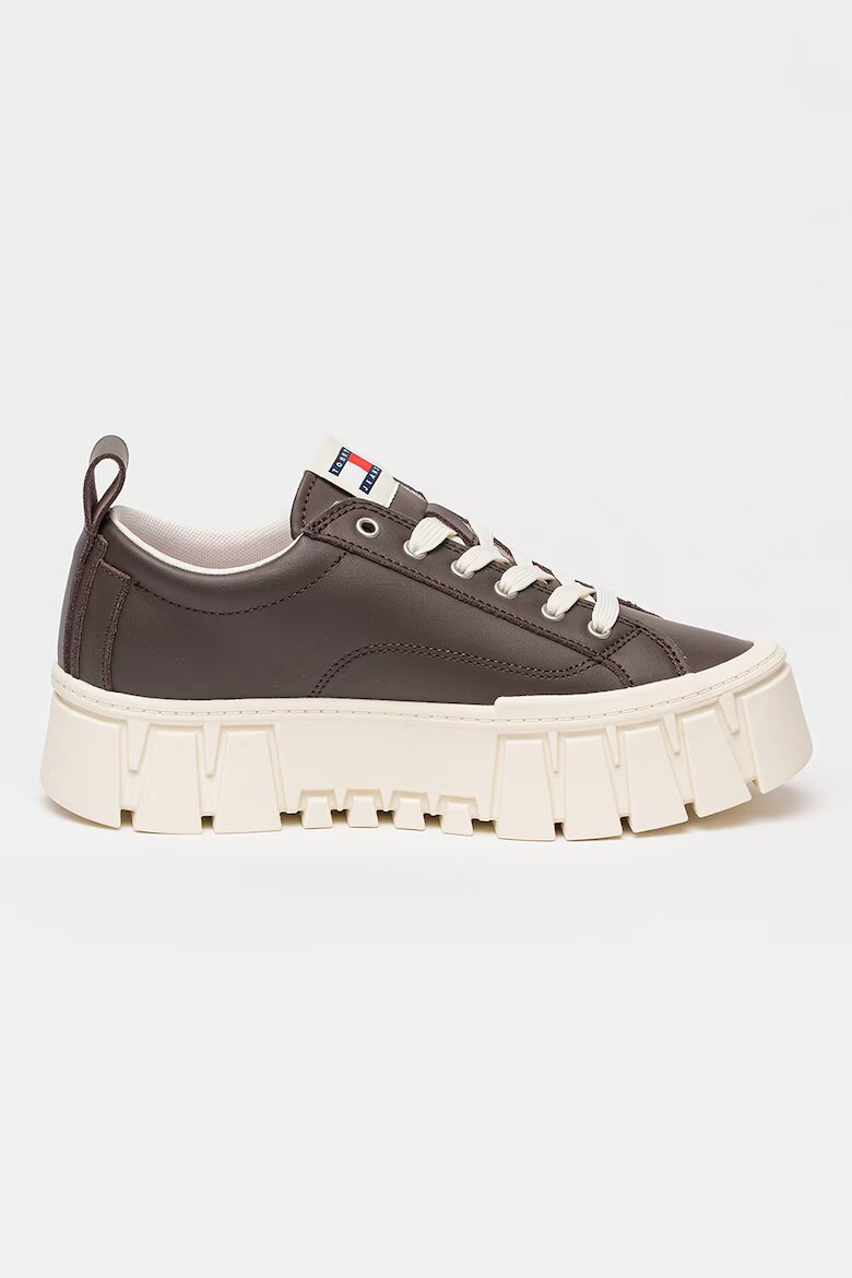 Tommy Jeans Спортни обувки с равна платформа и кожа