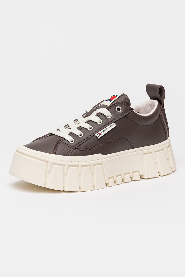 Tommy Jeans Спортни обувки с равна платформа и кожа