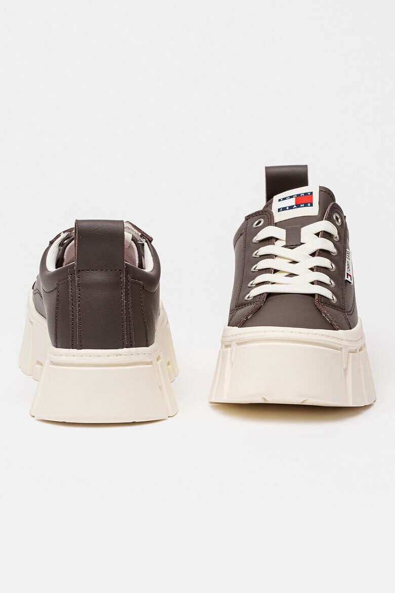 Tommy Jeans Спортни обувки с равна платформа и кожа