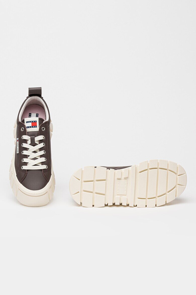 Tommy Jeans Спортни обувки с равна платформа и кожа