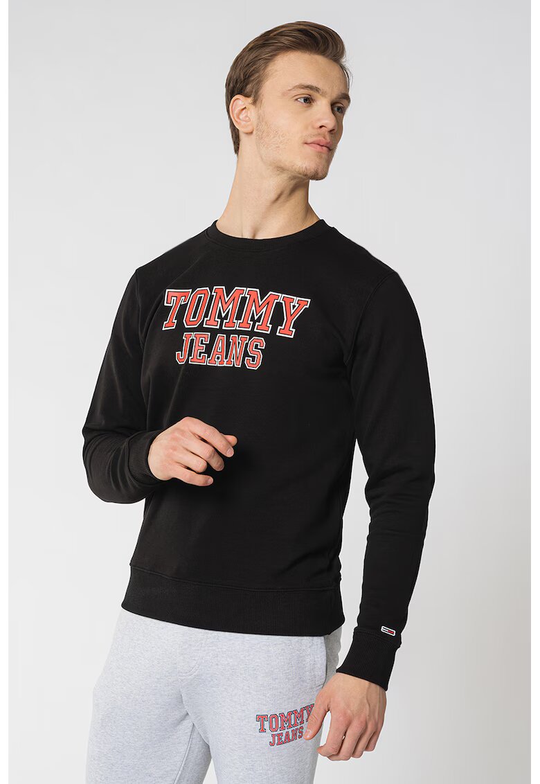 Tommy Jeans Суитшърт с лого - Червен/Черен