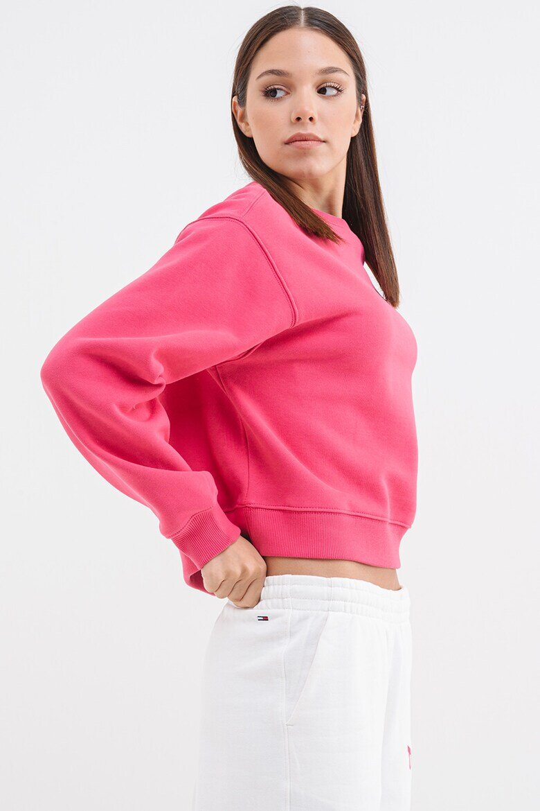 Tommy Jeans Свободен суитшърт с овално деколте Малина
