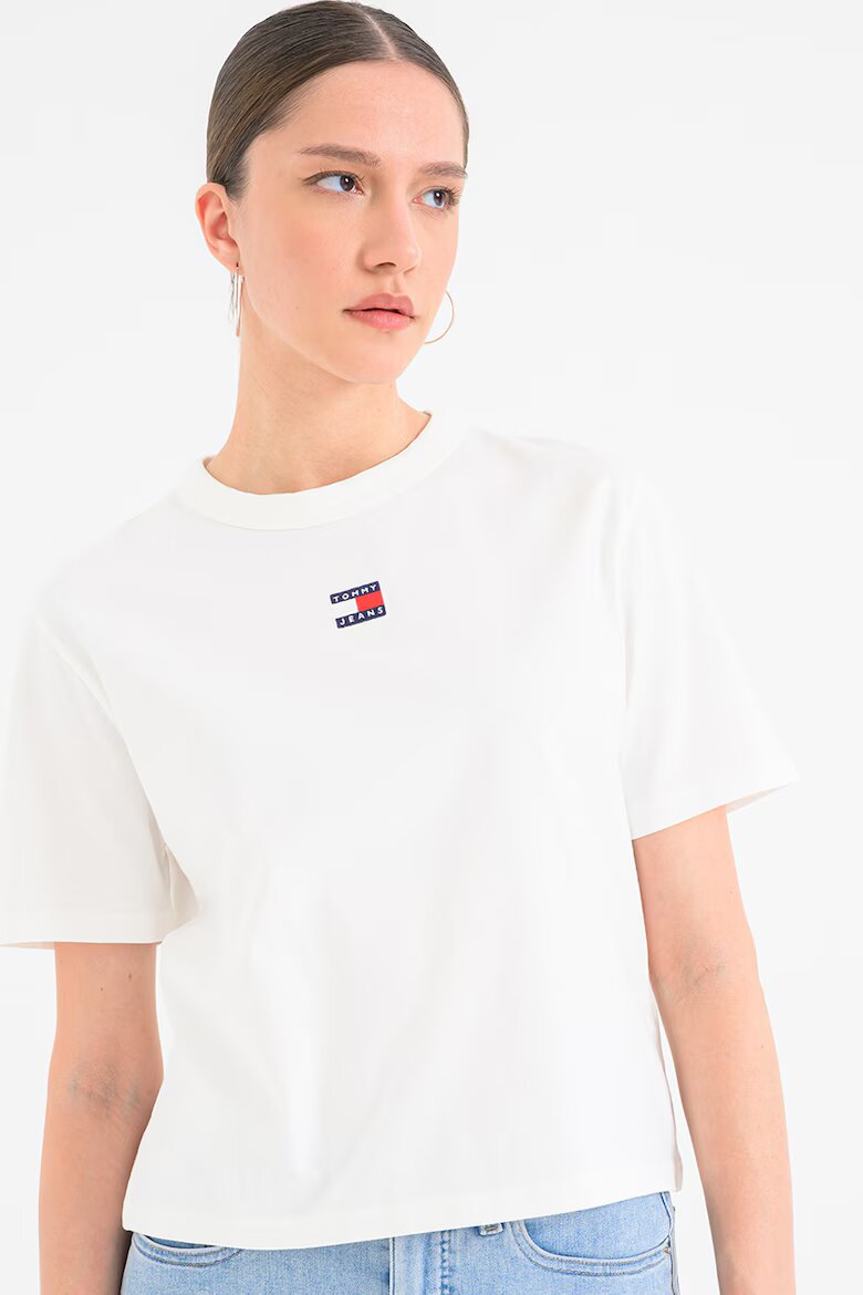 Tommy Jeans Свободна памучна тениска Бял