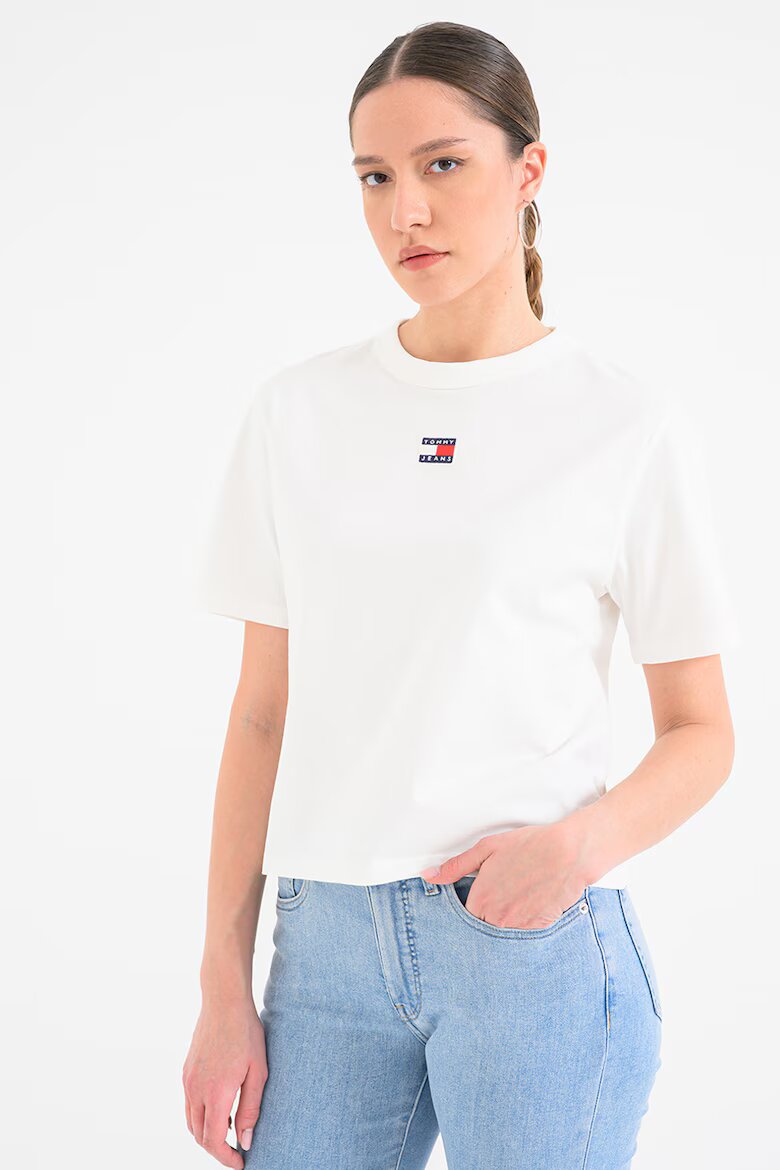 Tommy Jeans Свободна памучна тениска Бял