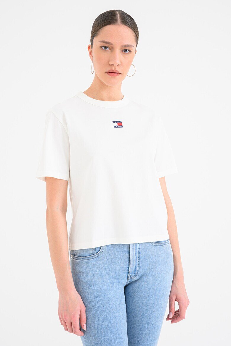 Tommy Jeans Свободна памучна тениска Бял