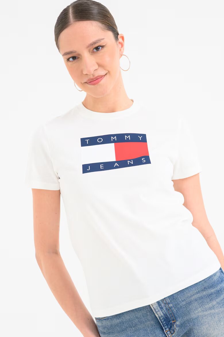 Tommy Jeans Tениска с лого Бял