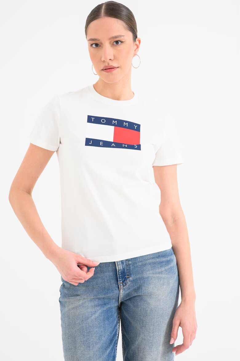 Tommy Jeans Tениска с лого Бял