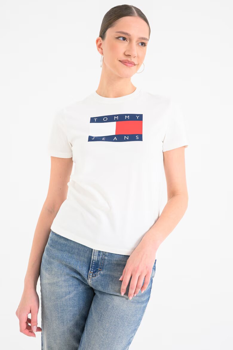 Tommy Jeans Tениска с лого Бял