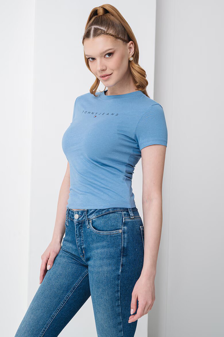 Tommy Jeans Тениска с лого и овално деколте