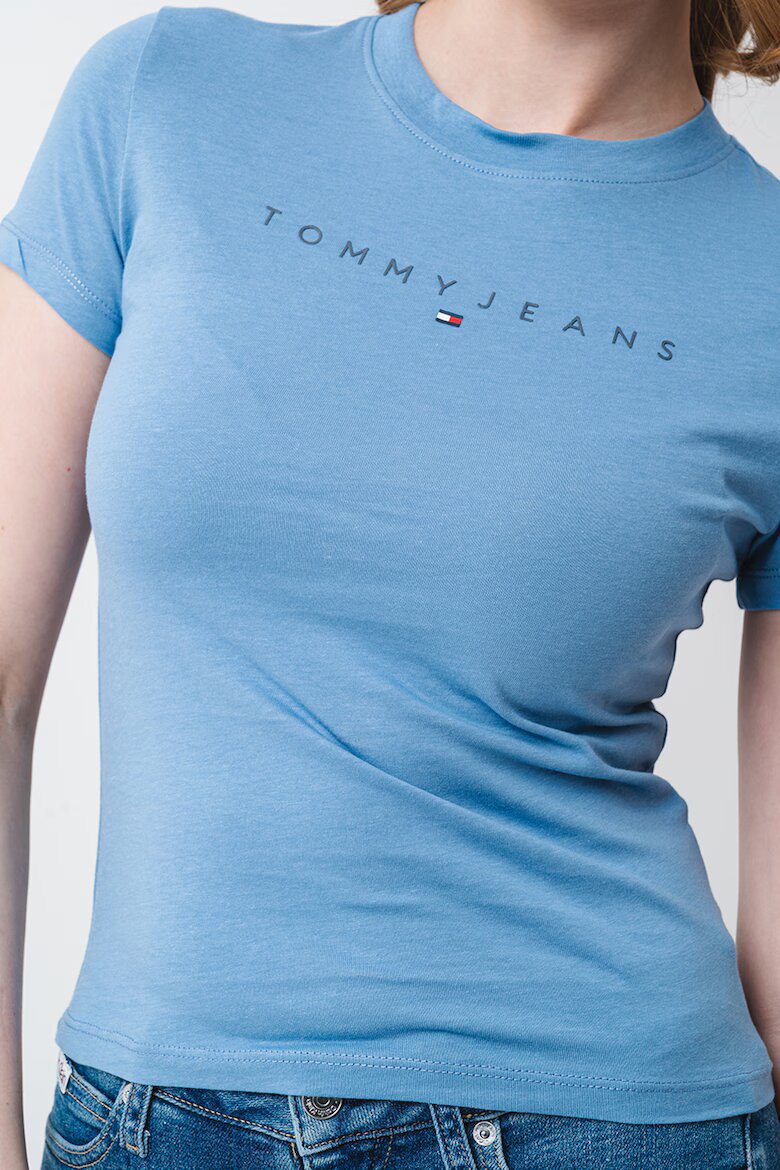 Tommy Jeans Тениска с лого и овално деколте