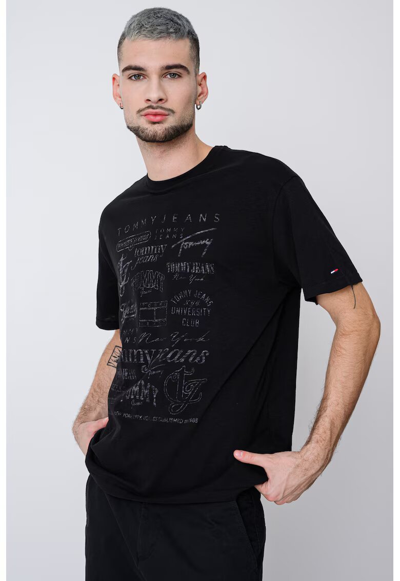 Tommy Jeans Тениска с овално деколте и принт