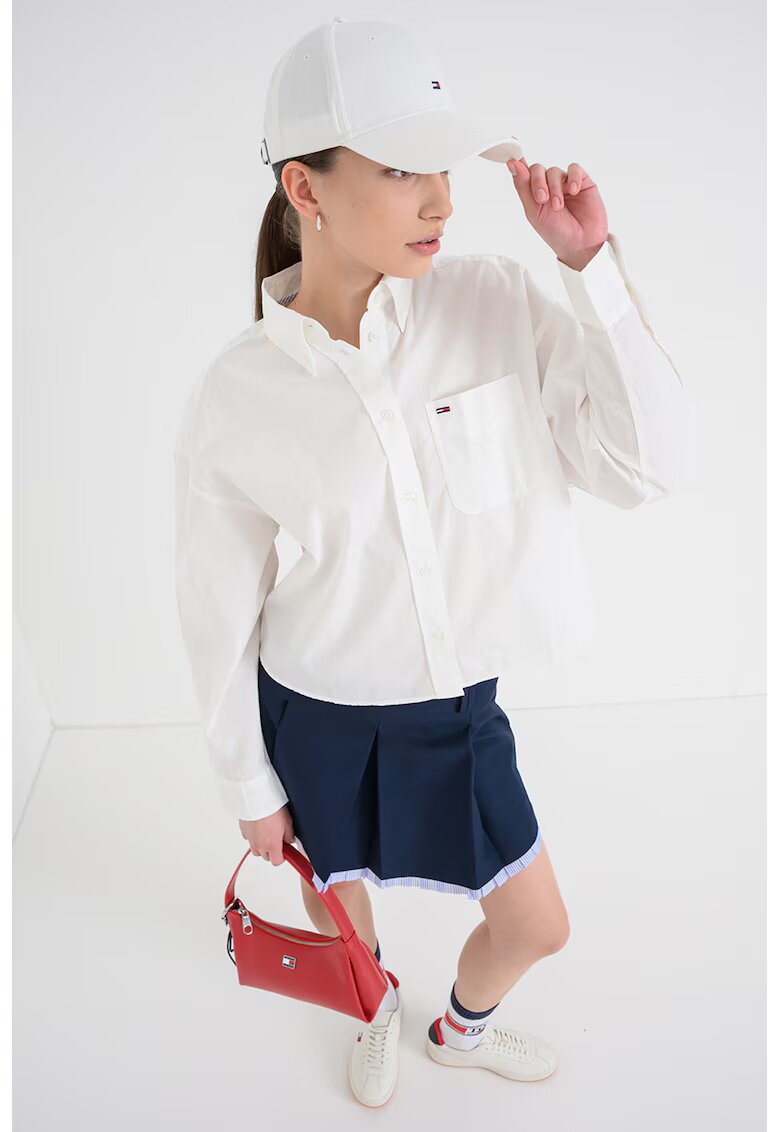 Tommy Jeans Уголемена риза с яка Oxford