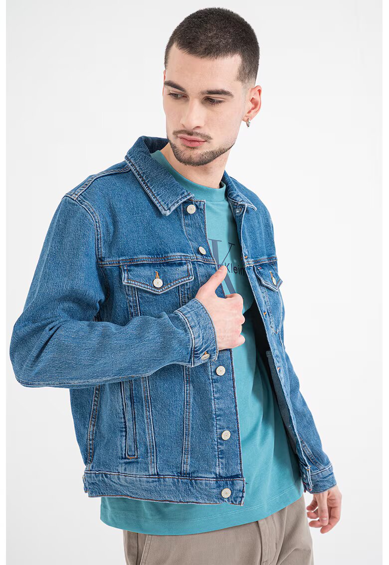 Tommy Jeans Яке от деним с джобове - Светлосин