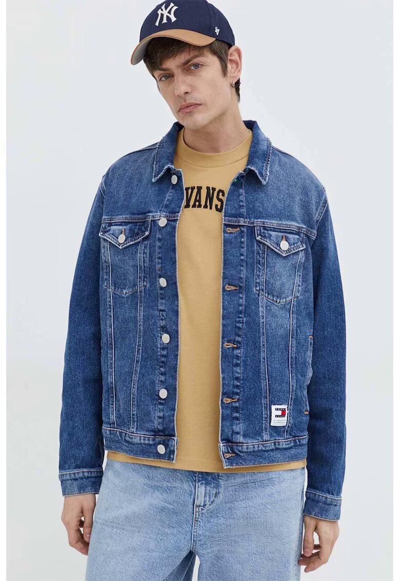 Tommy Jeans Яке от деним със захабен ефект