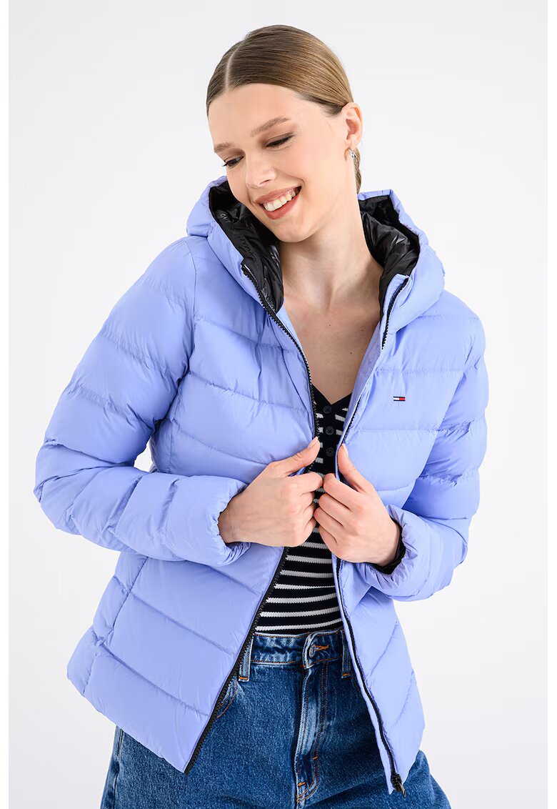 Tommy Jeans Зимно слим яке с качулка
