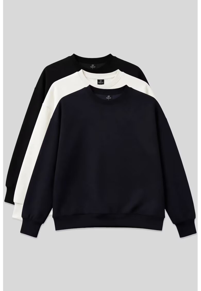 TommyLife Даен суитчърт черен смес от памук