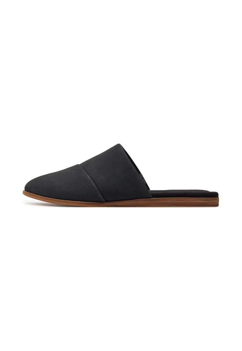 TOMS Дамски чехли - 520656 - Естествена кожа - Черни