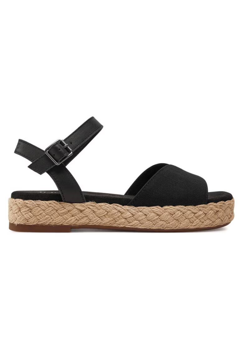 TOMS Дамски сандали 303521059 - Естествена кожа/текстил - Черни