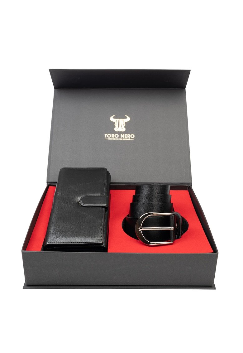 Toro Nero Дамски портфейл и комплект колан - естествена кожа - - Reset-Thick