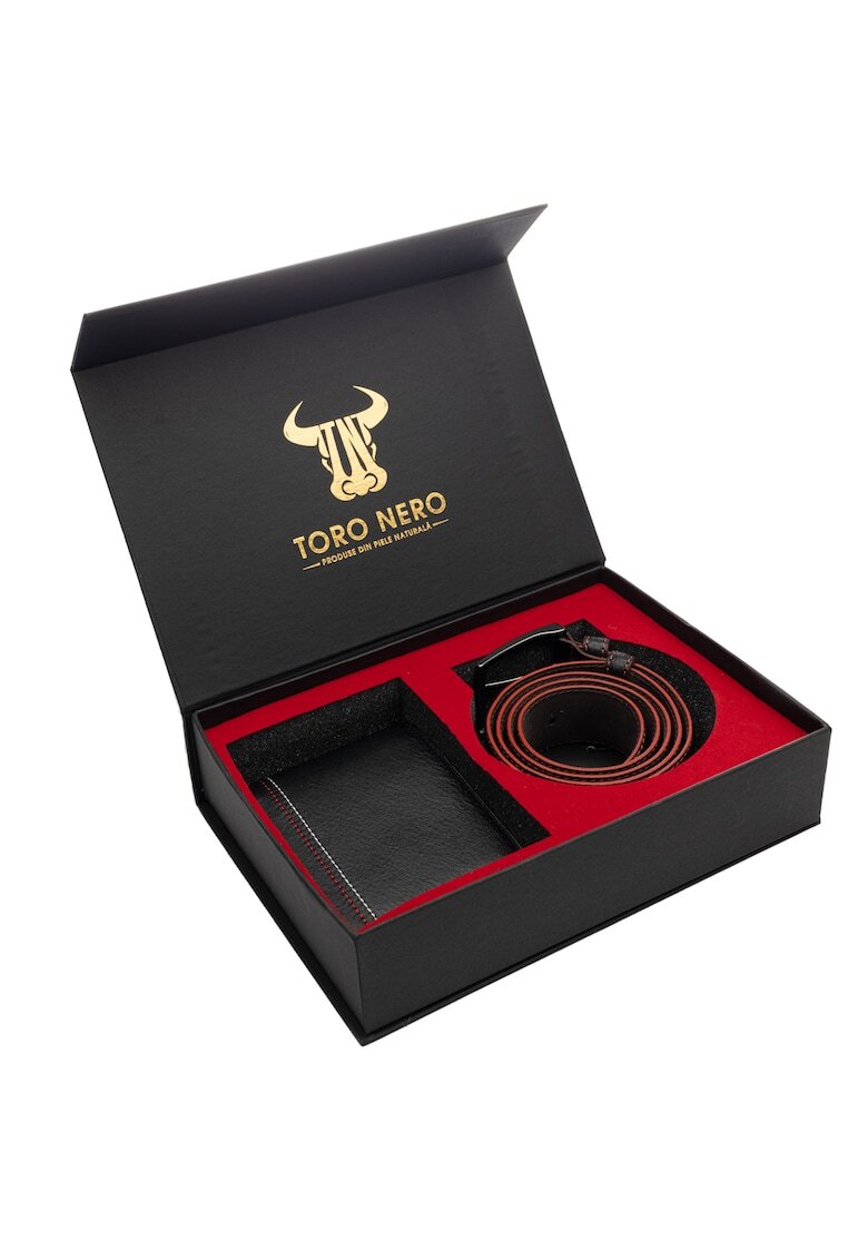 Toro Nero Комплект портфейл и колан мъжки