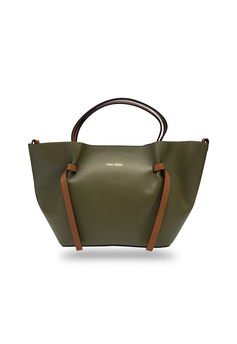 Toro Nero Loretta Leather Shoulder Bag - Папратово зелено