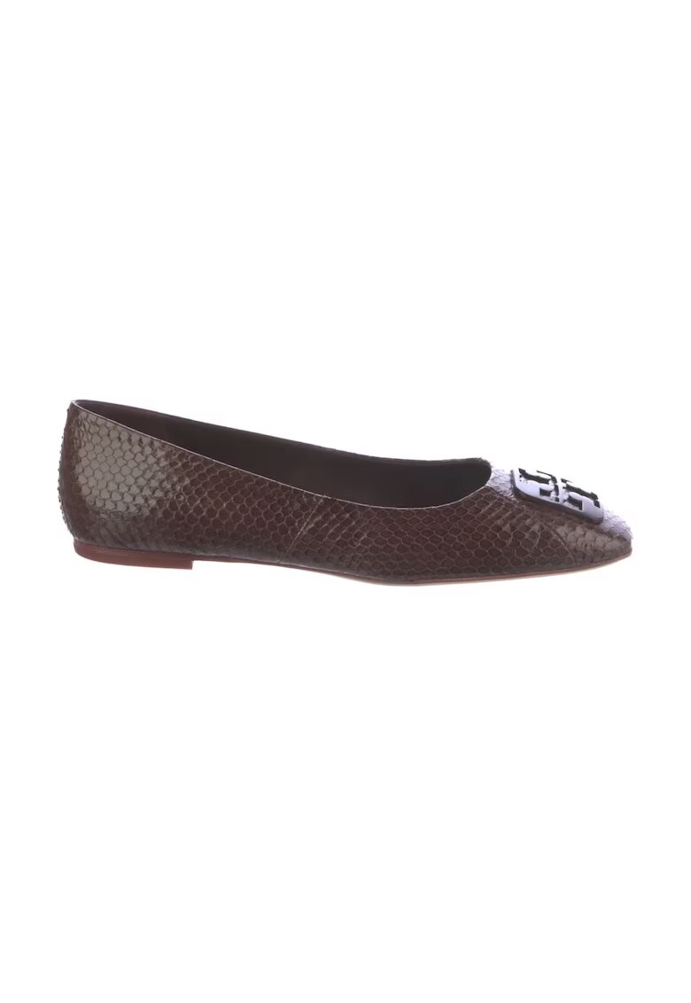 Tory Burch Дамски балетки Georgia - естествена кожа - кафяви