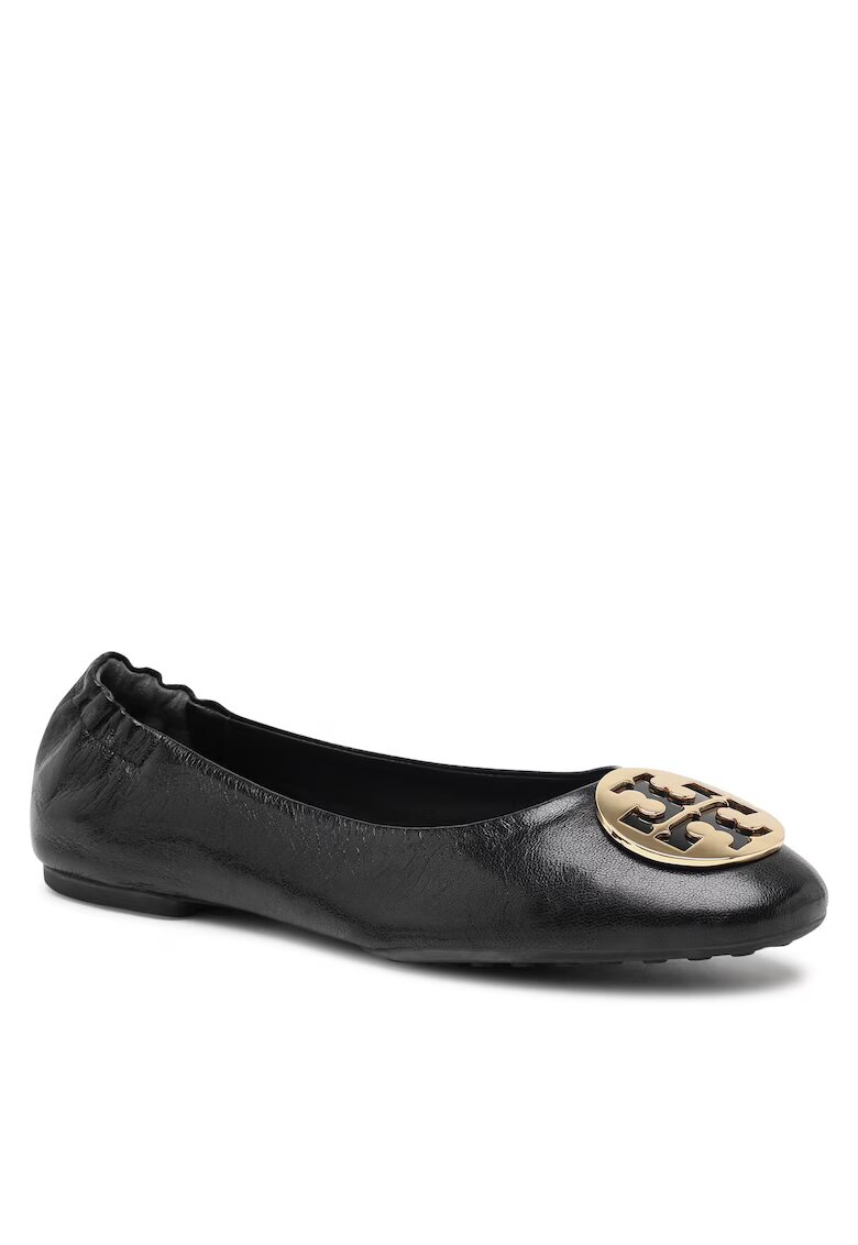 Tory Burch Балеринки - Черно/Златисто - Естествена кожа