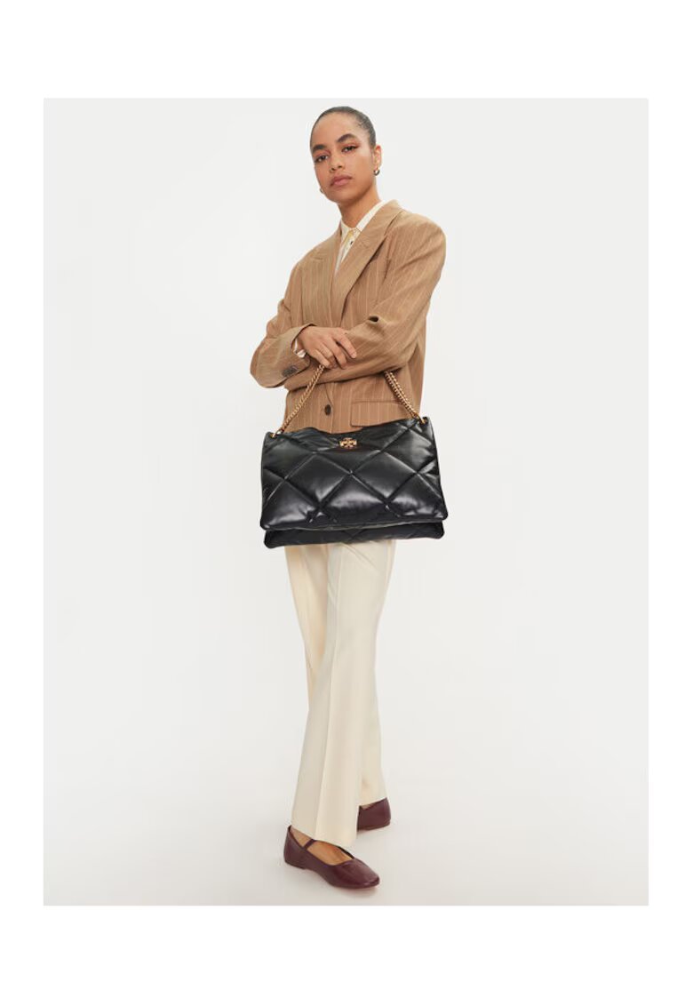 Tory Burch Дамска чанта - модел Kira - естествена кожа - черна