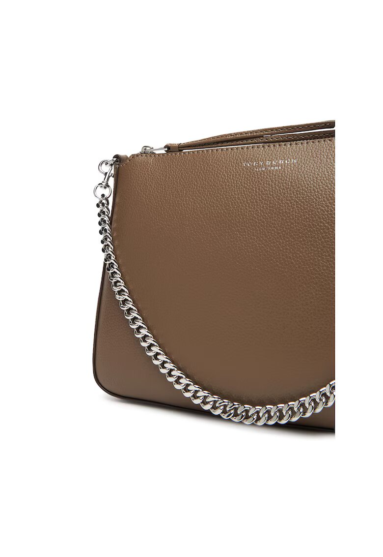 Tory Burch Дамска чанта Perry 175544 - естествена кожа - цвят дива гъба