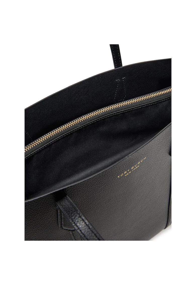 Tory Burch Дамска чанта - Perry Tote - естествена кожа - черна