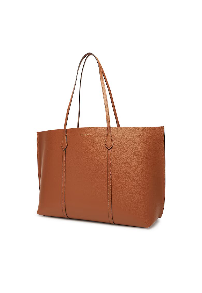 Tory Burch Дамска чанта Perry - цвят Autumn Brown - от естествена кожа