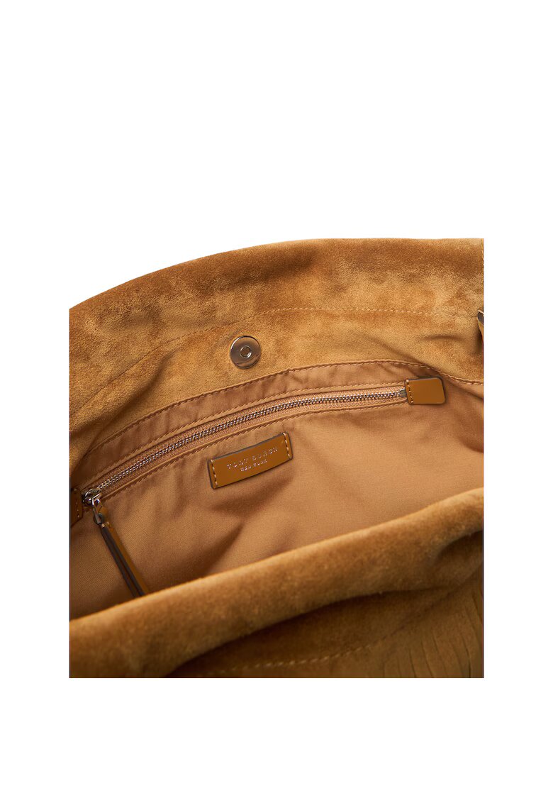 Tory Burch Дамска чанта Wild Tabacco - естествена кожа - 174294