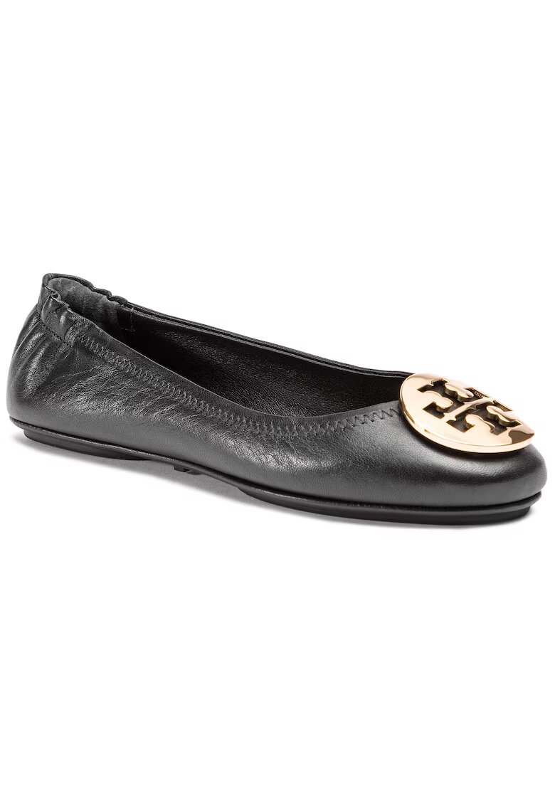 Tory Burch Дамски балеринки - естествена кожа - черно/златно