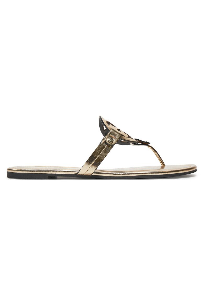 Tory Burch Дамски чехли Spark Gold 723 - модел Miller - цвят - естествена кожа
