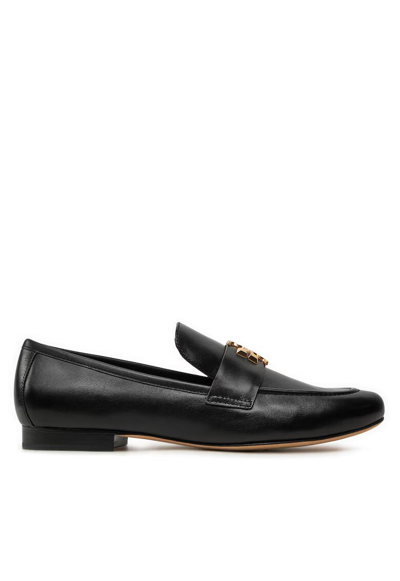 Tory Burch Дамски мокасини черно/златно - естествена кожа - модел Eleanor Loafer