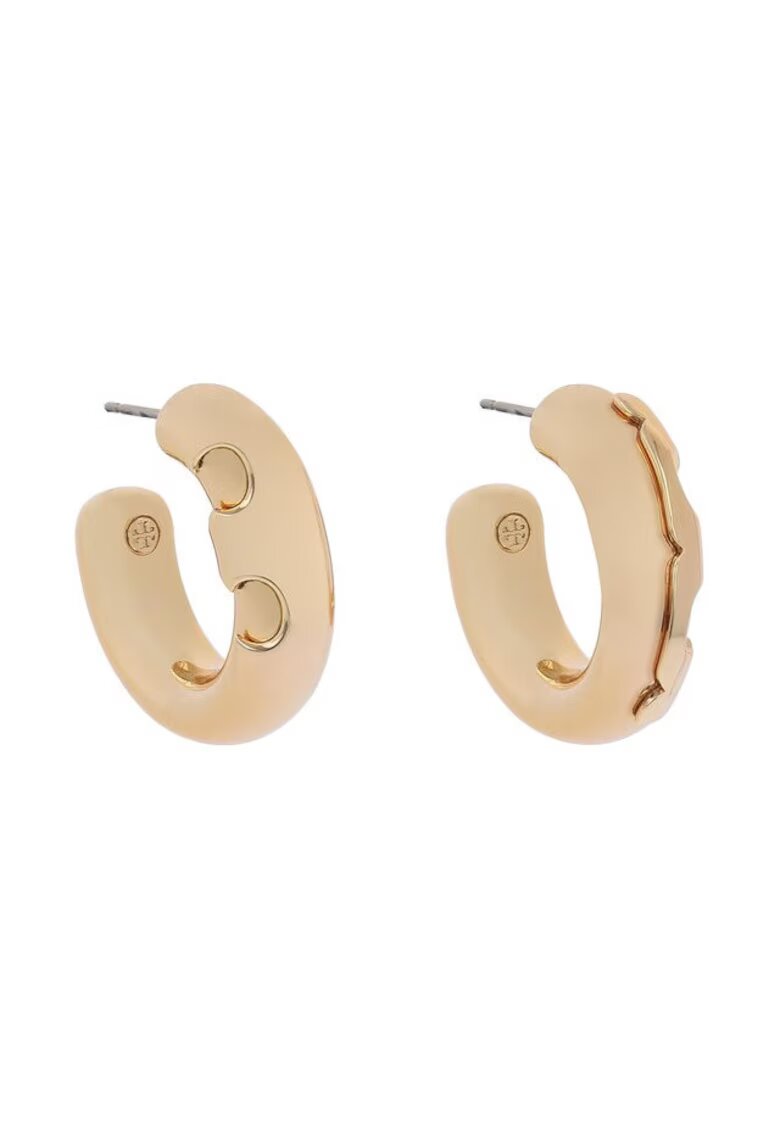 Tory Burch Дамски обеци модел Tory Gold 720 - златист цвят - от пластмаса