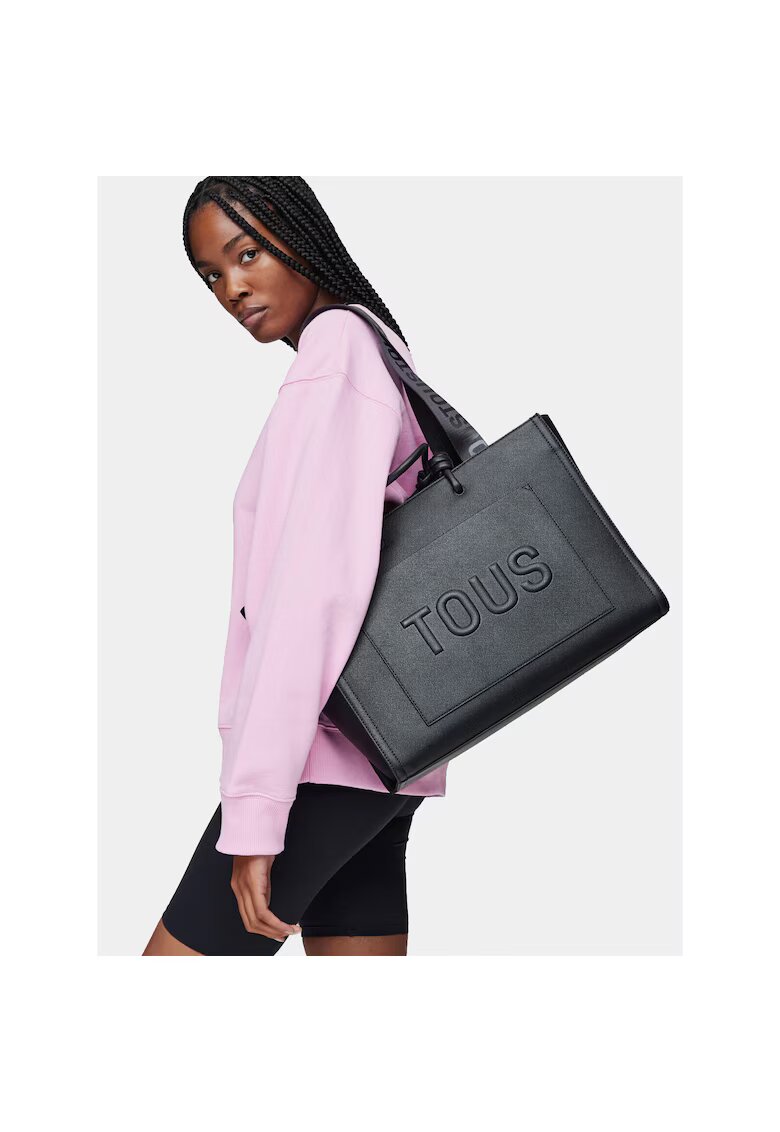 TOUS Дамска чанта - Black Shopper XL - екологична - 30x45см