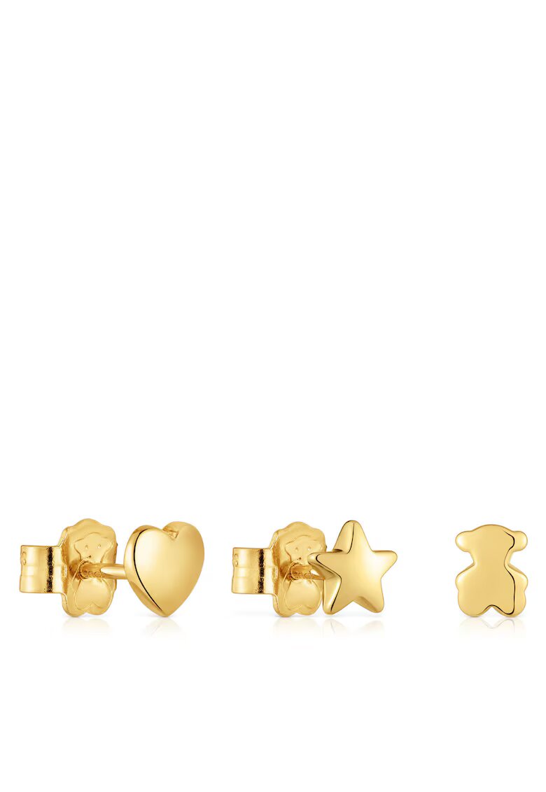 TOUS Комплект дамски обеци Gold Bold Motif - пластмасов материал