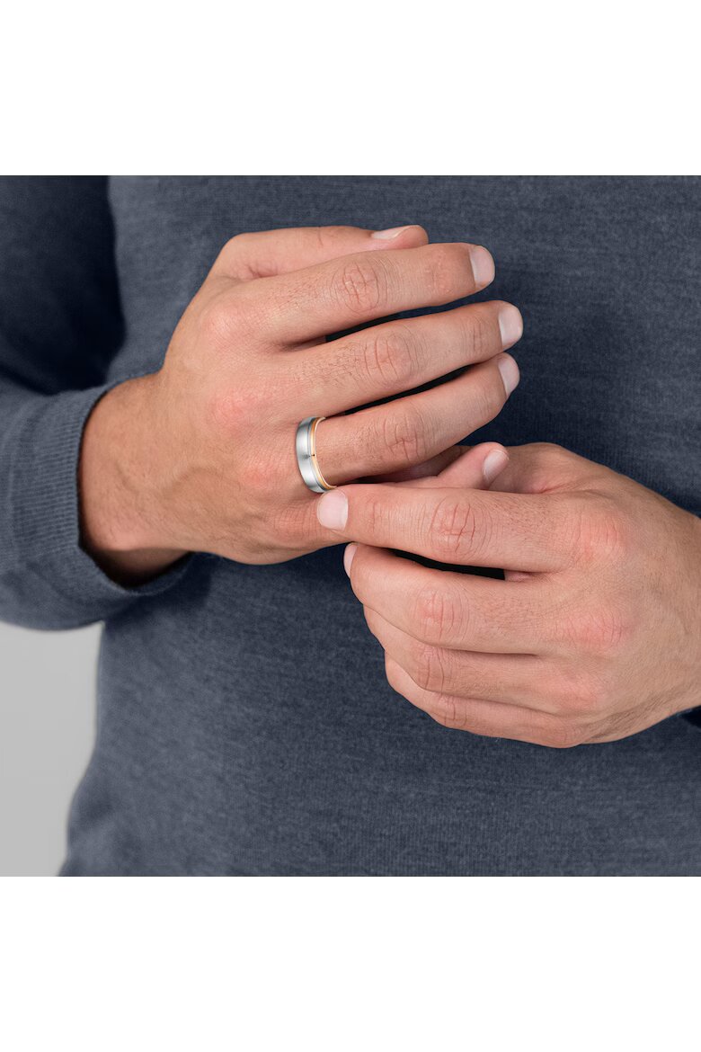 Trilani Пръстен от неръждаема стомана с покритие от 18K злато