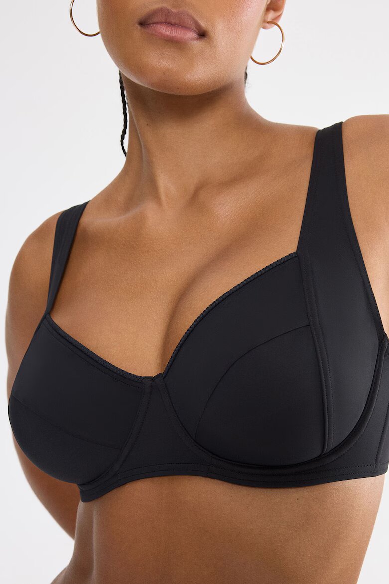 Triumph Горнище на бански Summer Twist тип балконет Избеляло черно