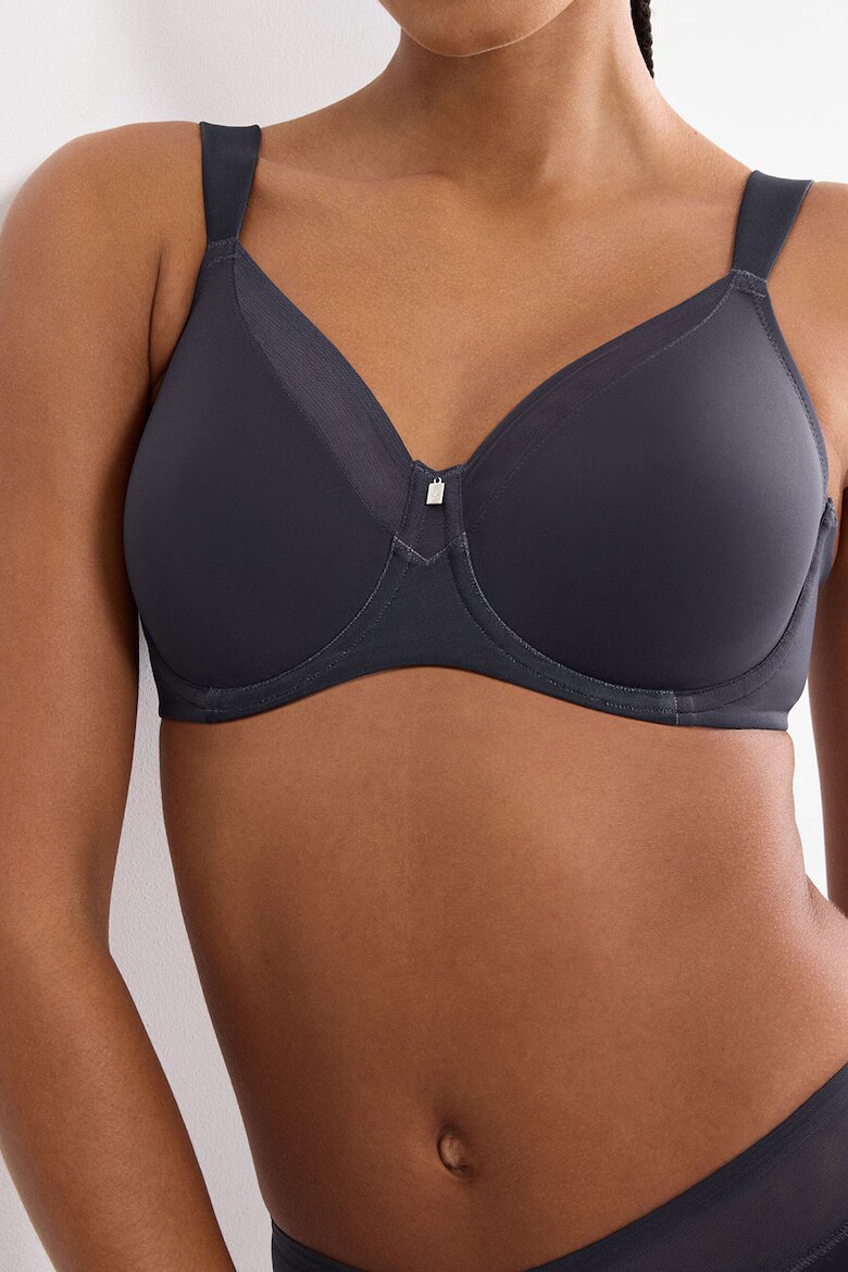 Triumph Сутиен True Shape с цели чашки Антрацитно сиво