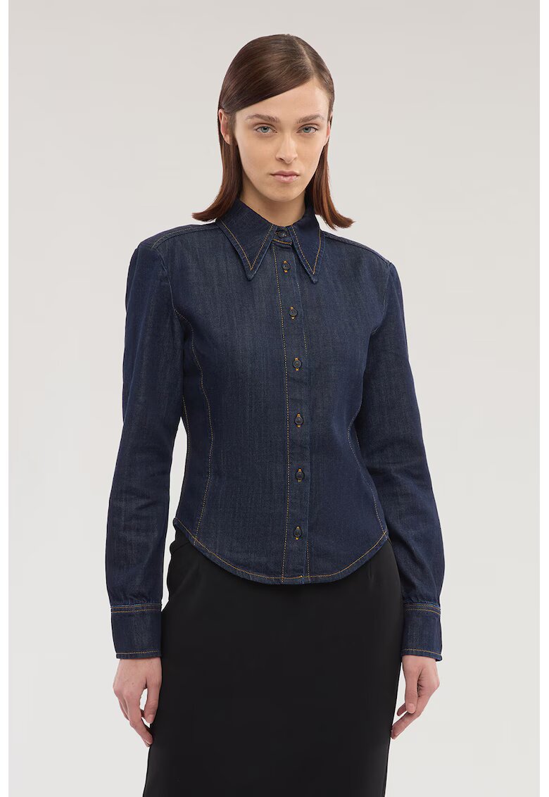 Trussardi Дънкова риза с лиосел