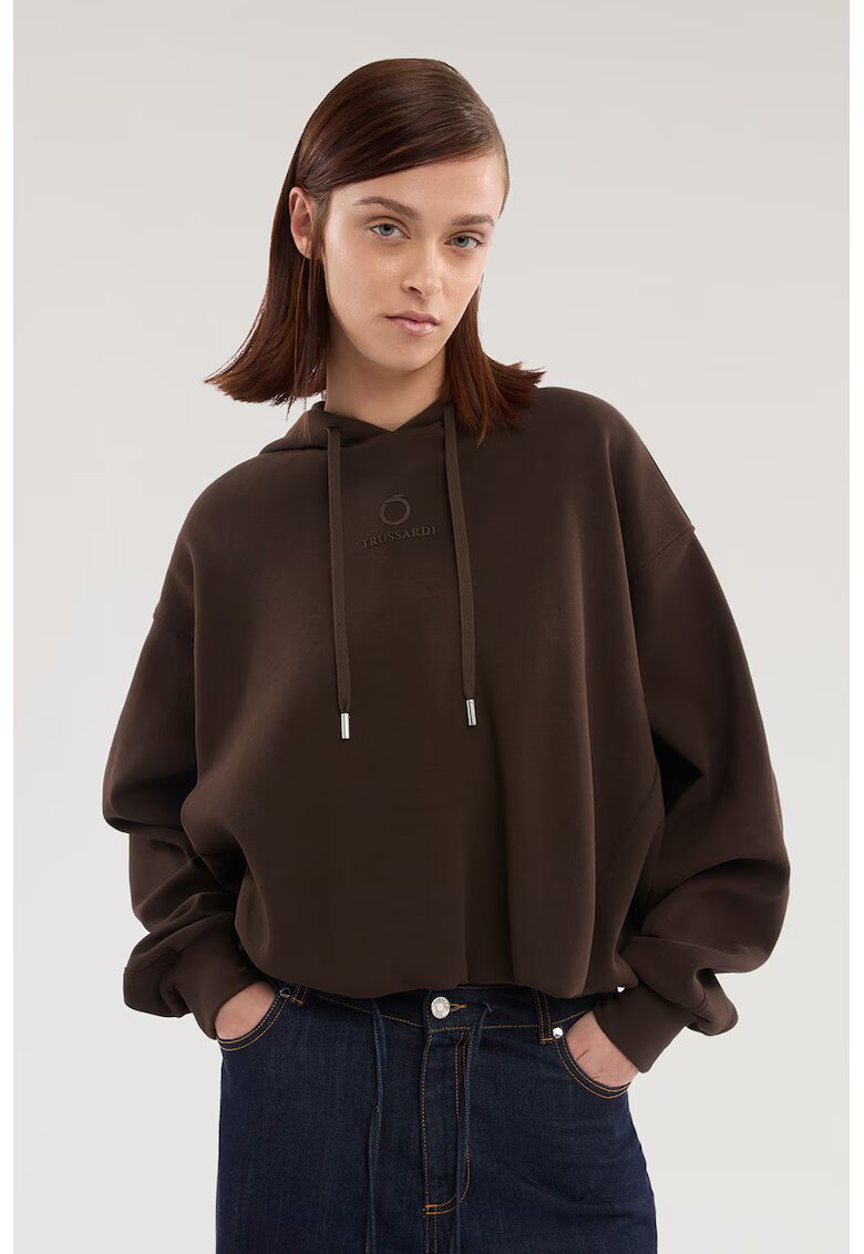 Trussardi Худи с памук с връзка