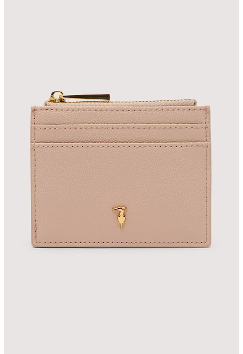 Trussardi Кожен калъф за карти с лого