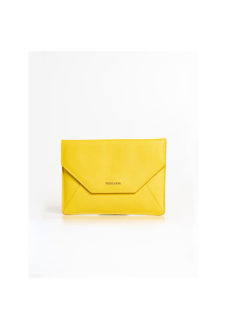 Trussardi Кожен клъч с лого
