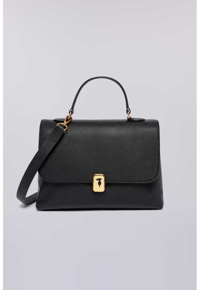 Trussardi Кожена чанта с допълнителна презрамка