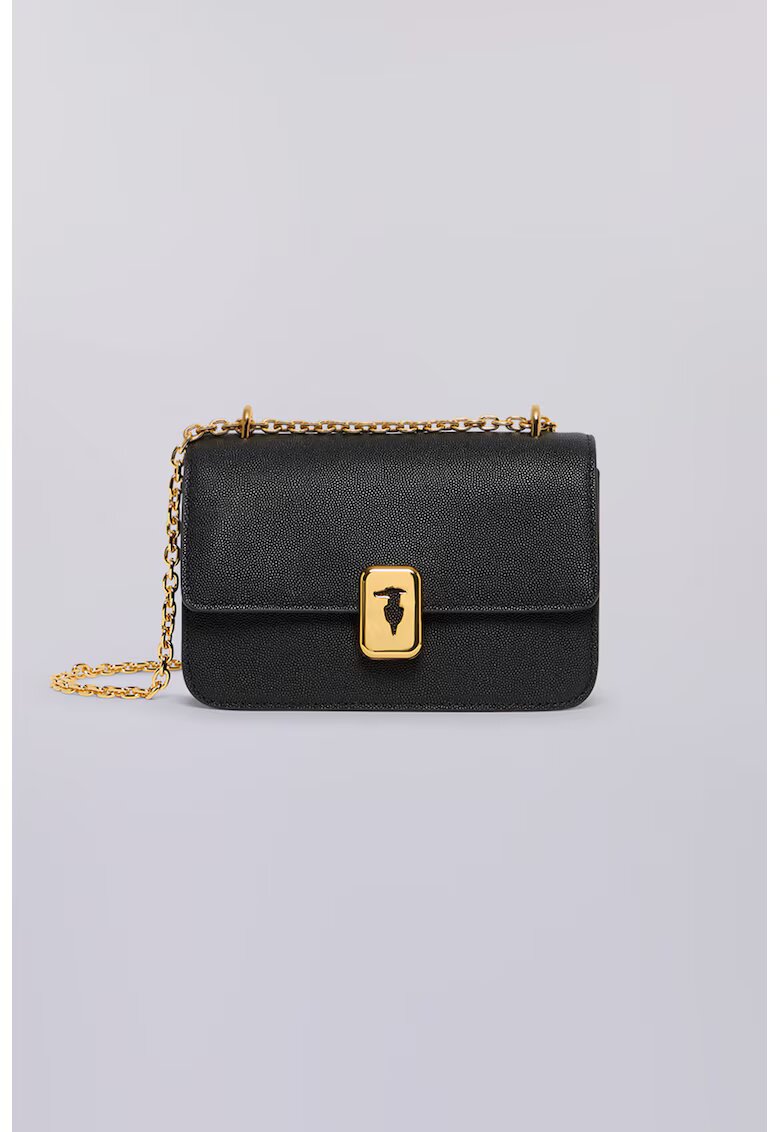 Trussardi Кожена чанта за рамо с верижка dwqfwq