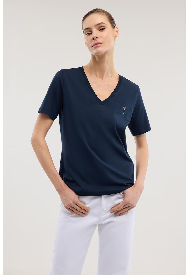 Trussardi Памучна шпиц тениска