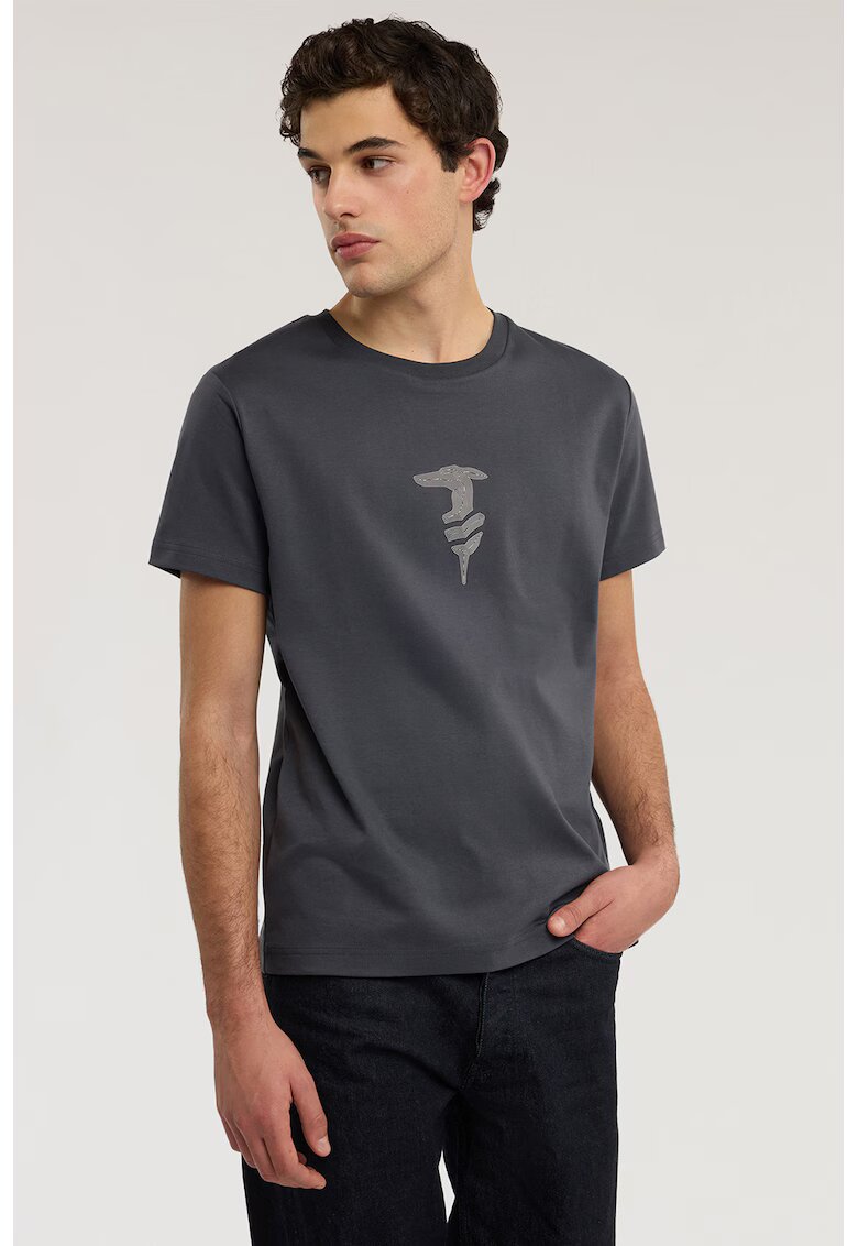 Trussardi Памучна тениска с лого